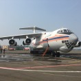 Для ликвидации чрезвычайной ситуации, связанной с лесными пожарами в Катангском районе, в Иркутскую область прибыл самолёт Ил-76 МЧС России