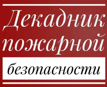 Декадник пожарной безопасности для стабилизации обстановки, вызванной ростом количества погибших людей на пожарах